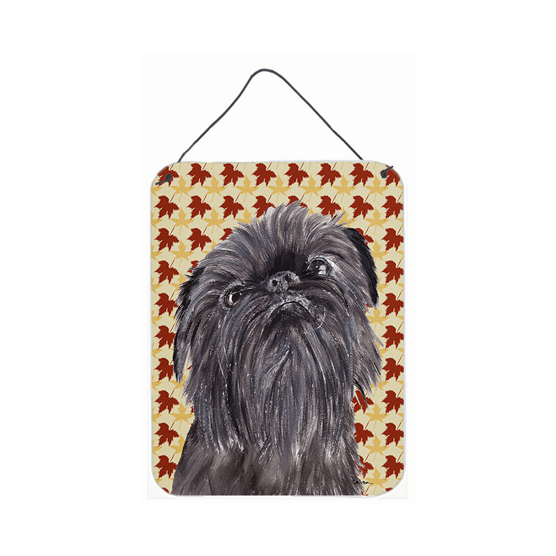 Brussels Griffon Fall Leaves Painting Print Plaque