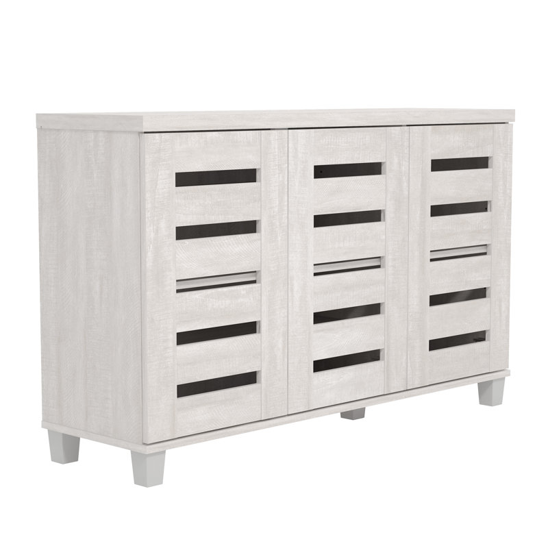 Lismore 16 Pair Shoe Storage Cabinet, Dusty Grey Oak
