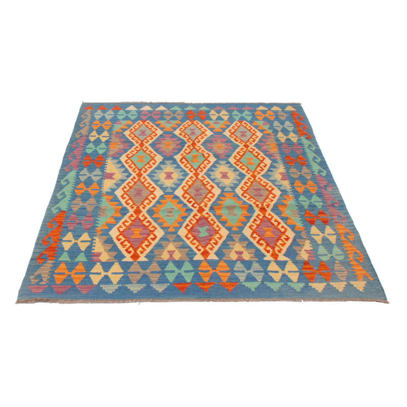 Tapis unique bleu foncé de 5 pi 2 po x 6 pi 3 po