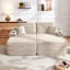 Canapé modulaire 69 po Cloud, méridienne en L et en R, tissu moelleux, beige - Canapé de salon moderne confortable et élégant