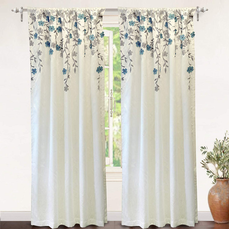 Heimbach Room Darkening Curtain Single Panel, Blue, 50" W x 63" L