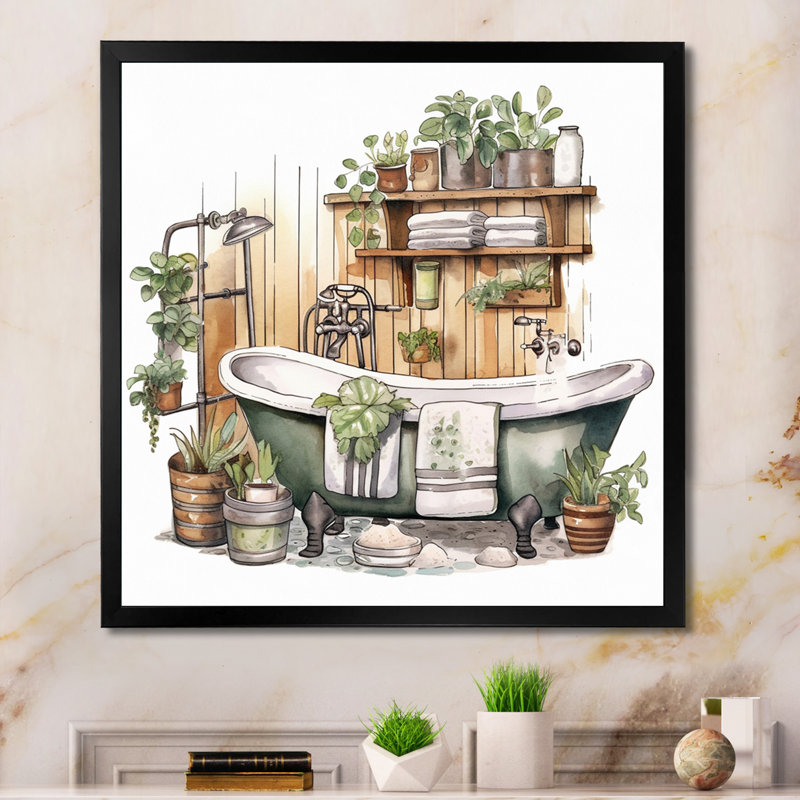 Décor de salle de bain naturel XXXVI - Impressions encadrées pour salle de bain, H 16 po x l 32 po x P 1 po