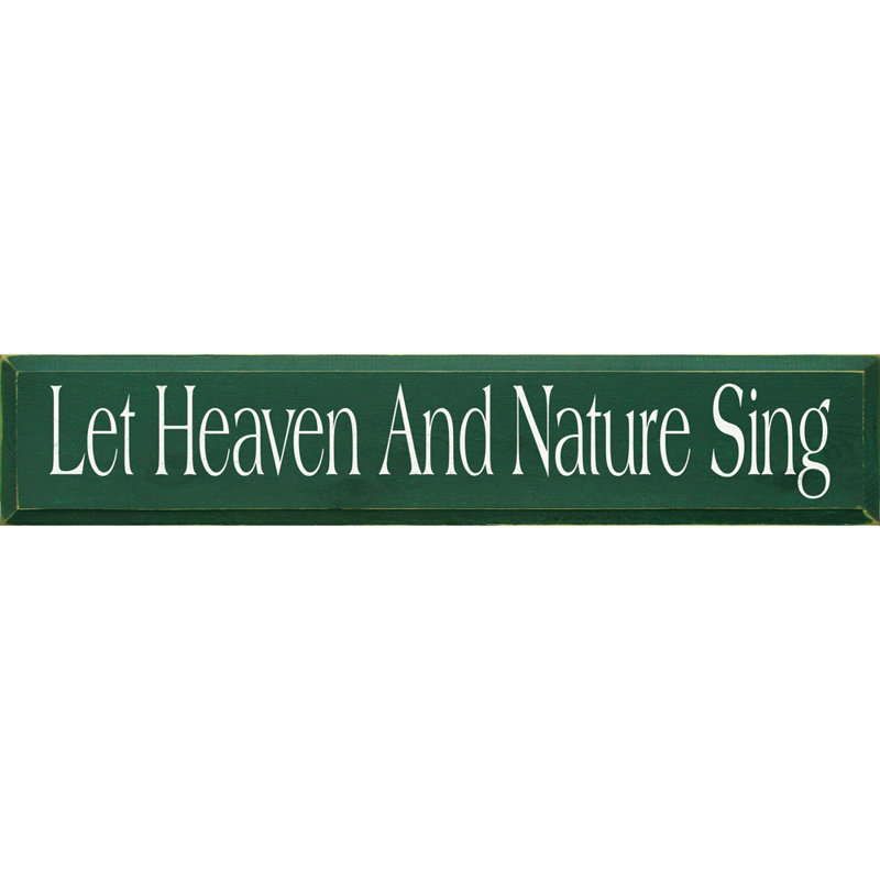 «Let Heaven and Nature Sing», art textuel sur bois