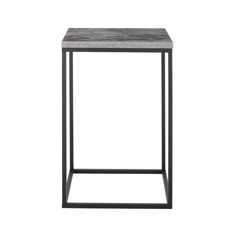 End Table, Dark Concrete