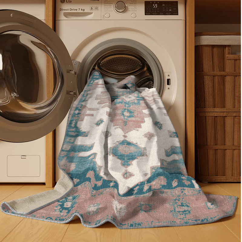 Tapis gris lavable à la machine, Rectangle 5 pi x 7 pi