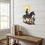Art mural rustique en métal Cowboy and Horse