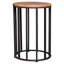 Table d'appoint 15 "pour l'élégance extérieure - Bois, structure en fer noir, finition antique, plateau en bois moderne de classe, cadre noir, utilisation