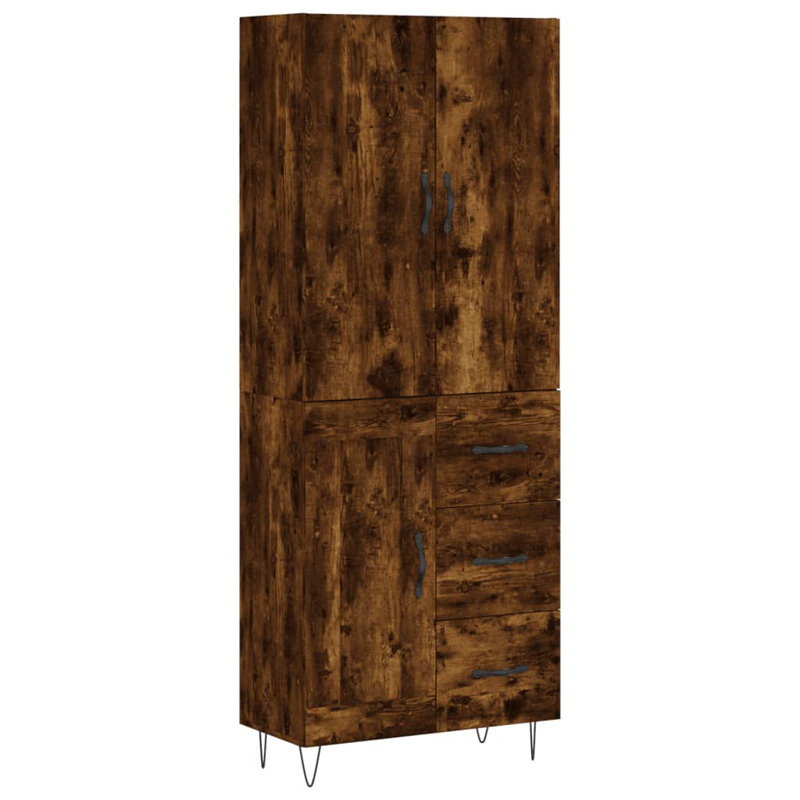 Williamsport 69.5 cm W Highboard, Smoked Oak