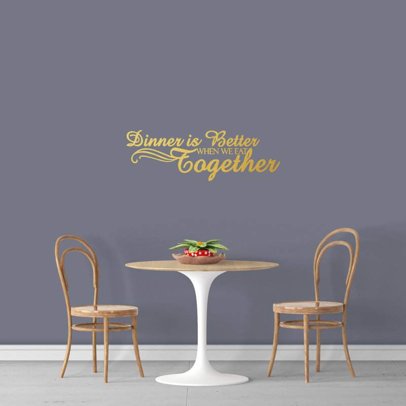 Décalcomanie murale « manger is meilleur » Crowl, Or