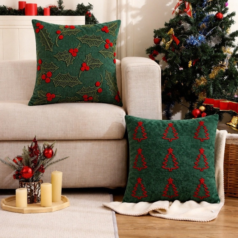 Housses de coussin de Noël 18 x 18 pouces