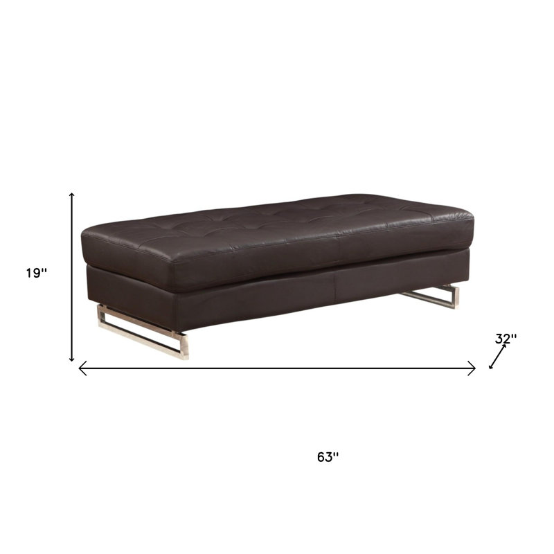 Repose-pieds Strissel, Similicuir brun