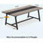 Table de conférence 70,87 "moderne pour 6 à 8 personnes, bureau de direction avec structure en métal-766298035