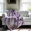 Minimaliste fleurs mauves - couverture Sherpa de qualité supérieure 1 pièce-101949704