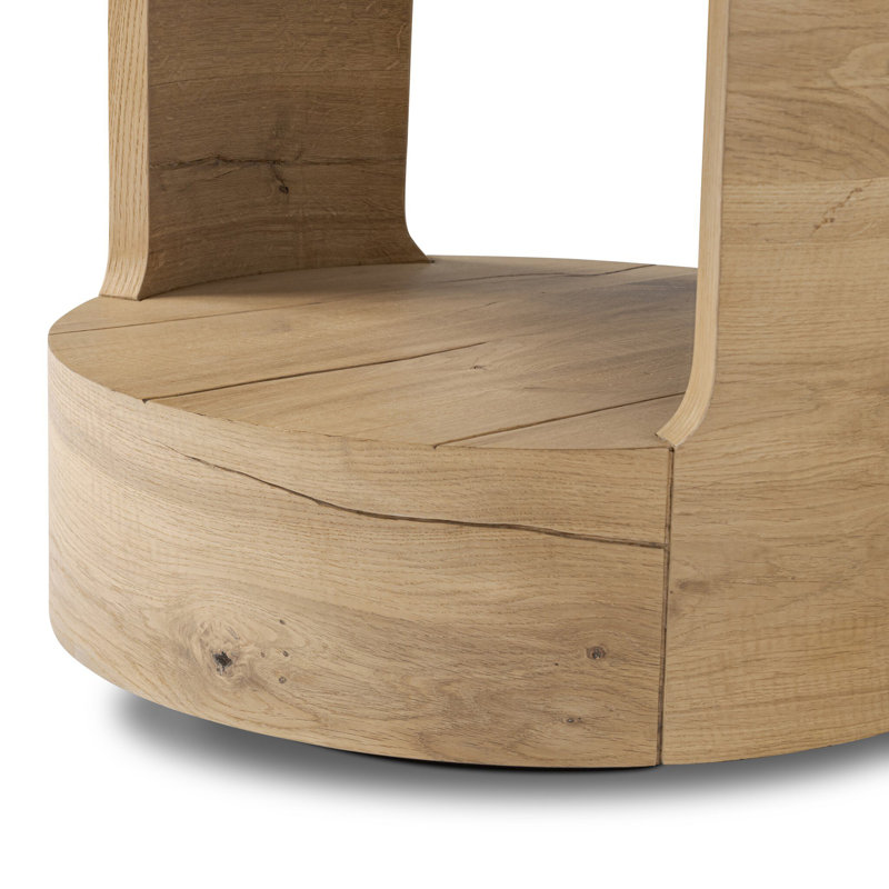 Matheus Solid Wood End Table, Natural