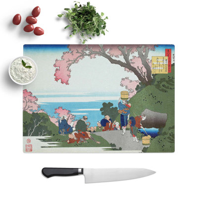 Tempered Glass Beneath the Cherry Blossom Tree Chopping Board