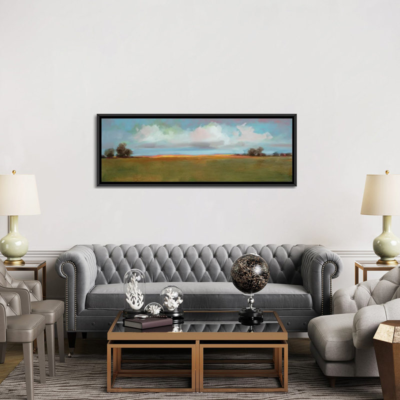 « landscape cii », impression sur toile, H 12 po x l 36 po x P 1,5 po, Toile avec cadre noir