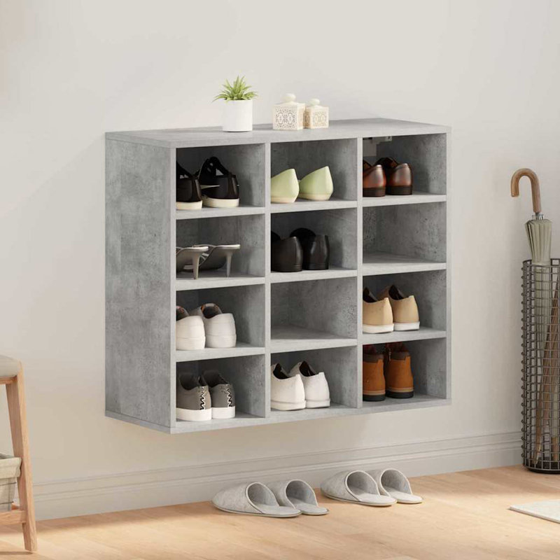 Shoe Cabinet, Concrete Grey