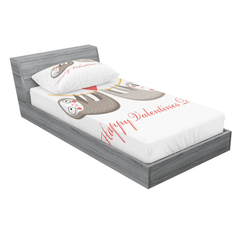 Sloth Microfiber Sheet Set, Twin XL Sheet Set + Fitted Sheet + 1 Pillowcase