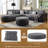 Corduroy With Faux Leather Modular Sectional-1756303156