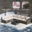 6-person Outdoor Seating Group With Cushions-1369309935