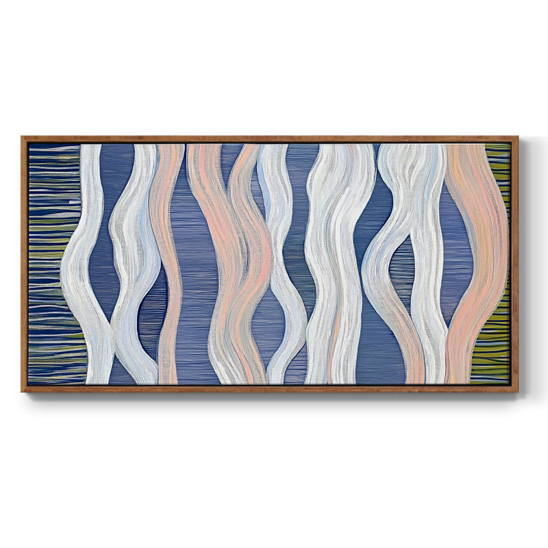 Abstrait, série DCC-XXIV, toile tendue avec châssis, prête à être accrochée, Noyer, H 17 po x l 33 po
