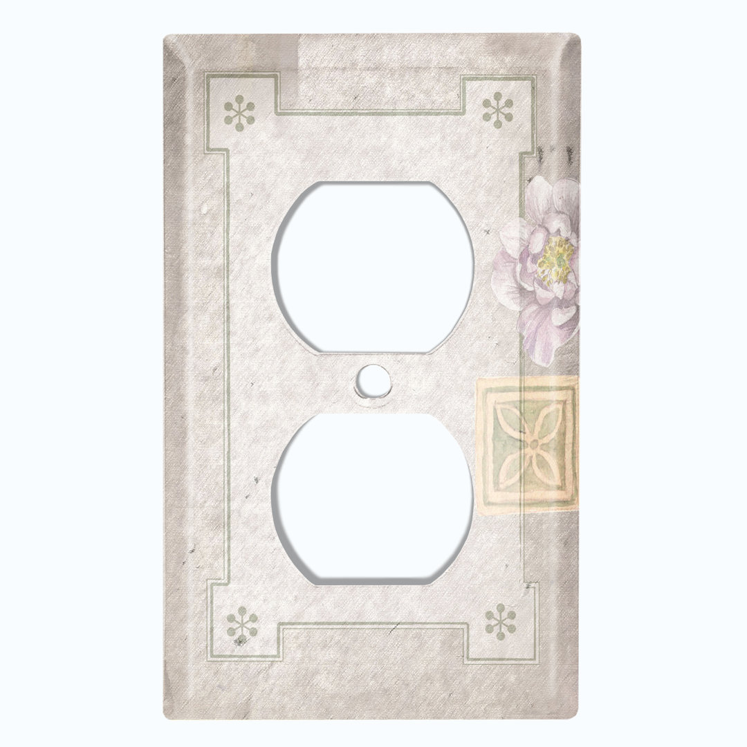 Patterned 1 - Gang Toggle Light Switch Standard Wall Plate WorldAcc
