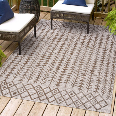 Tapis intérieur / extérieur beige / brun Wisconsin