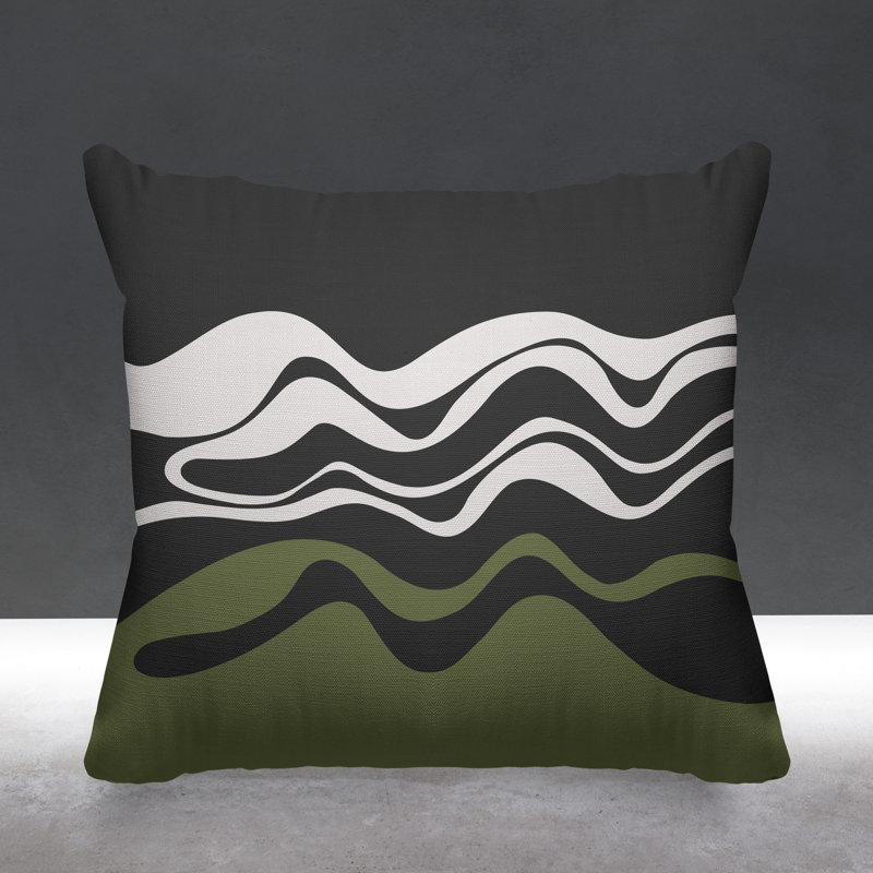Housse et insert de coussin extérieur d'extérieur, L 17 po x H 17 po, Vert