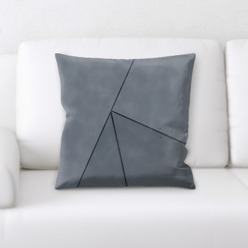 Geometric Microsuede Reversible Throw Pillow