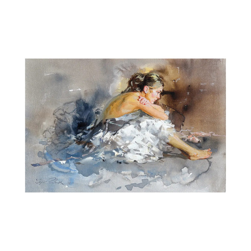 After The Dance by Igor Zhuk - Wrapped Canvas Painting, 30.48cm H x 20.32cm W x 1.91cm D