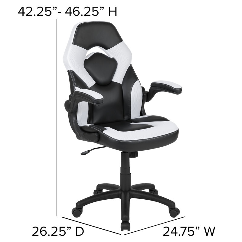 Bridesdale 2 Computer Desk Office Set, Black/White