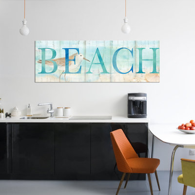 Cynthia Coulter " Beach Sandpiper Sign " Watercolor