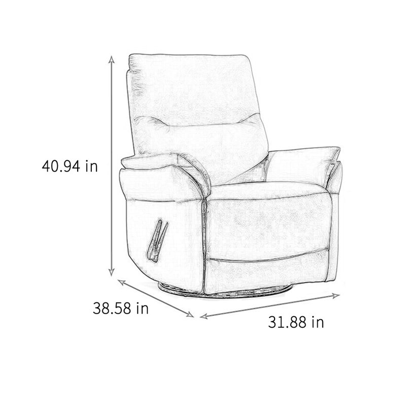 Quality fashion sofa casual rotating recliner, Green