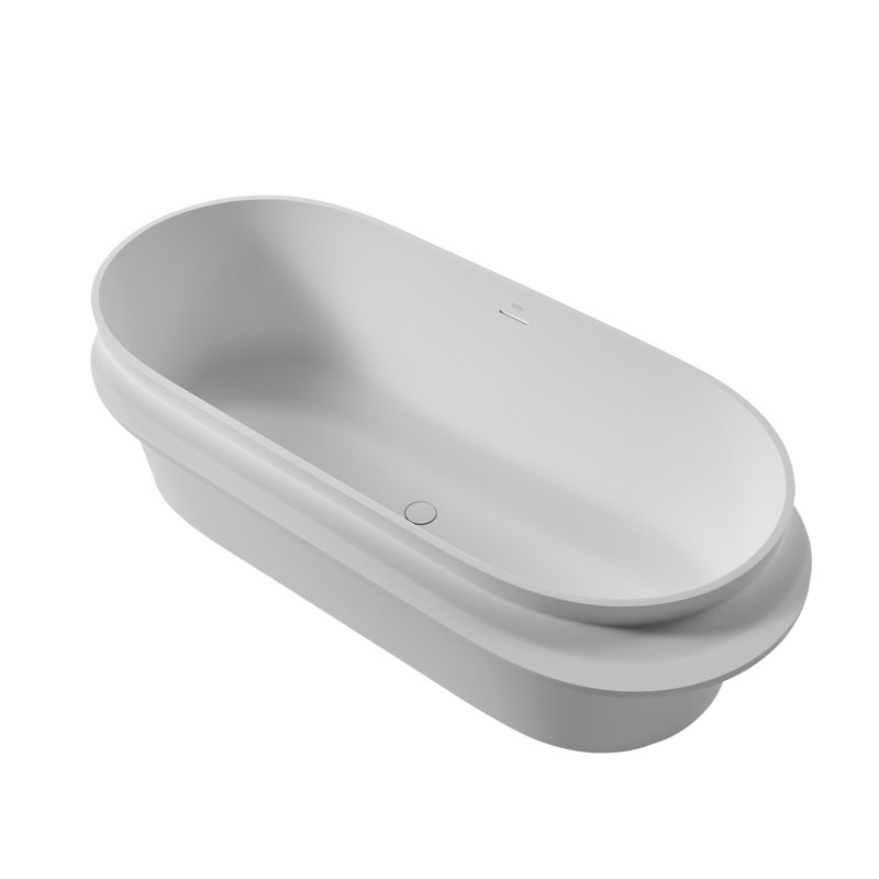 71'' x 33.5'' Soaking Solid Surface Bathtub