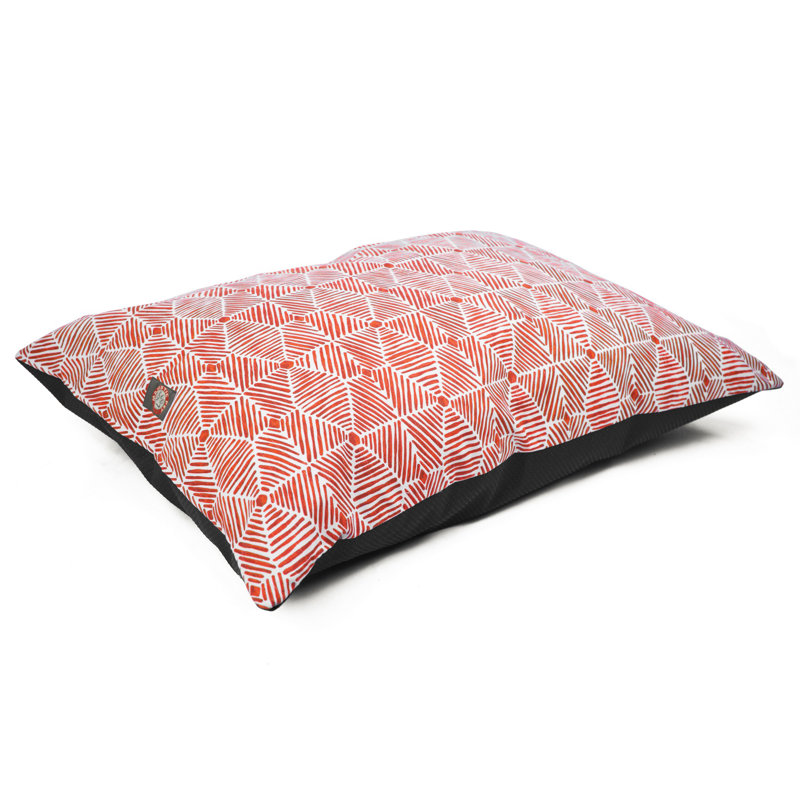 Coussin Charlie, Moyen (l 35 po x P 28 po x H 4 po), Rose / orange