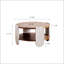 Table basse en bois sculpté, table de bout rétro avec rangement double couche, petite table d'appoint pour le salon, table de chevet de style palais pour les petits espaces