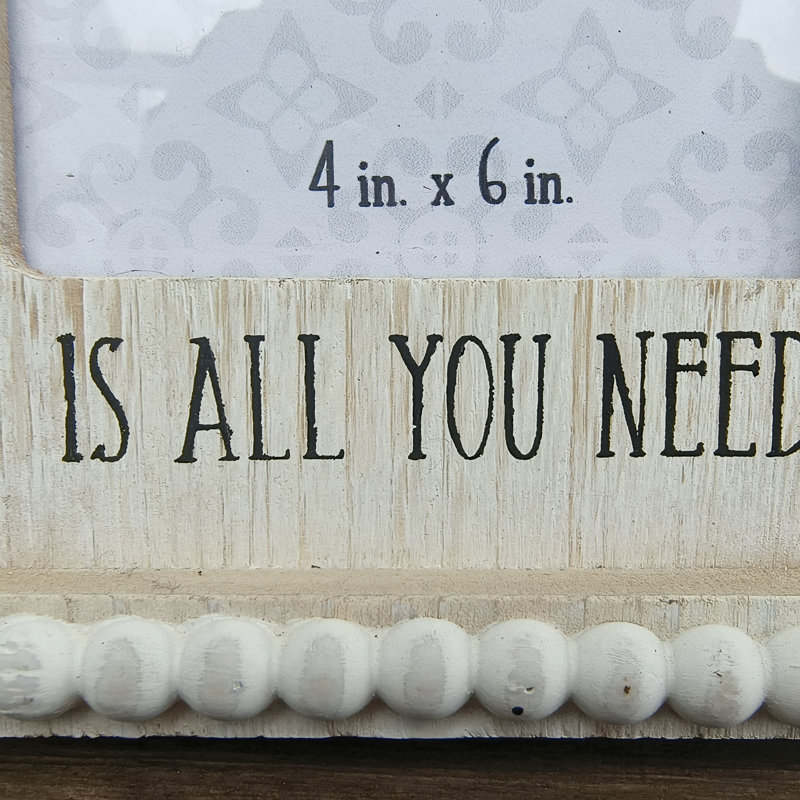 Henslie Wood Beaded Picture Frame with Mat