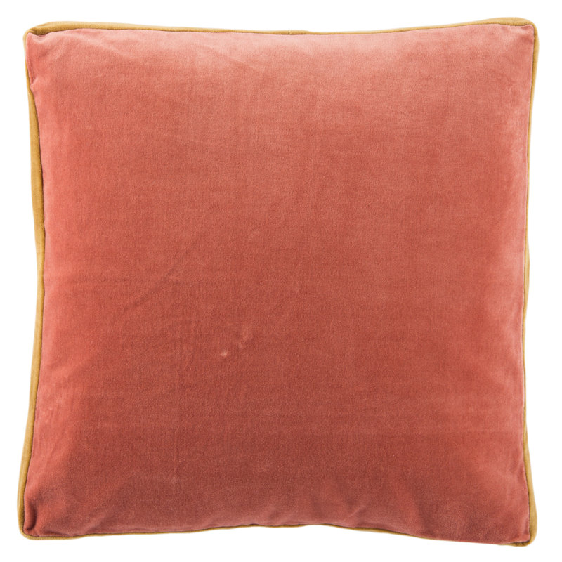 Coussin décoratif 100% coton 18 po Brixen, Housse de coussin seulement - sans coussin, Jaune