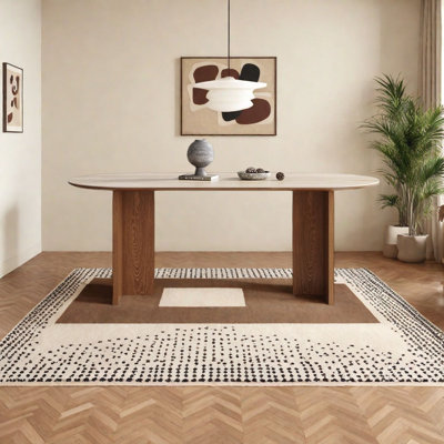 Table de rock française rétro avec pieds en bois