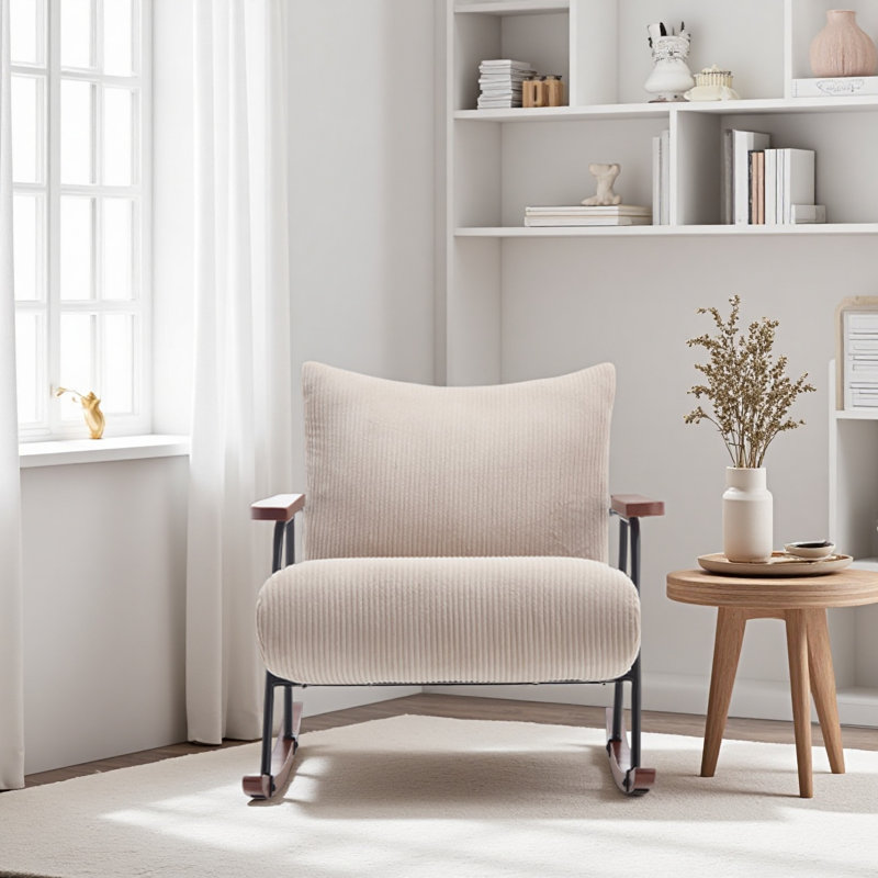 Fauteuil à bascule Modern, Beige