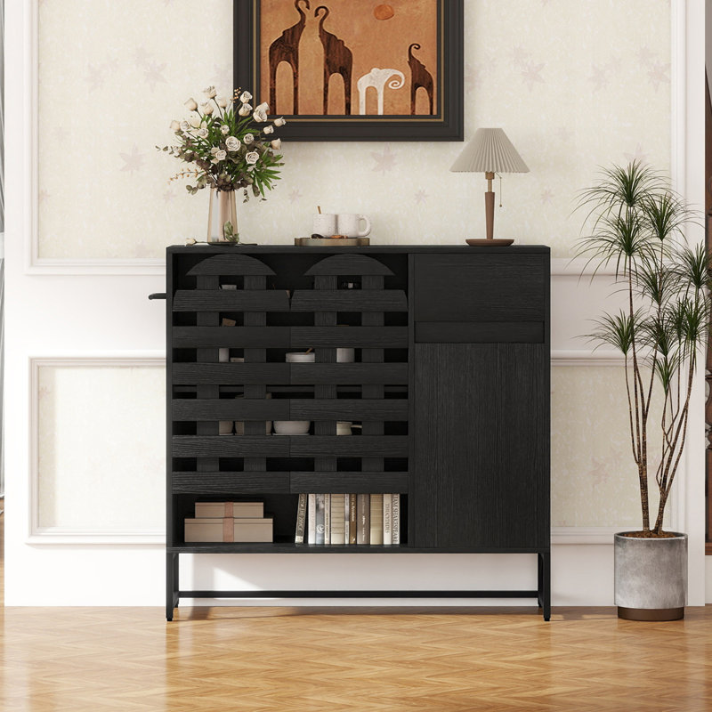 Buffet avec rangement, Noir