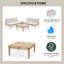 Lujane Teak 4pc Outdoor Patio Seating Set with Cushions