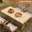 Table de camping pliante, table de pique-nique portable en bois de pin avec sac de transport
