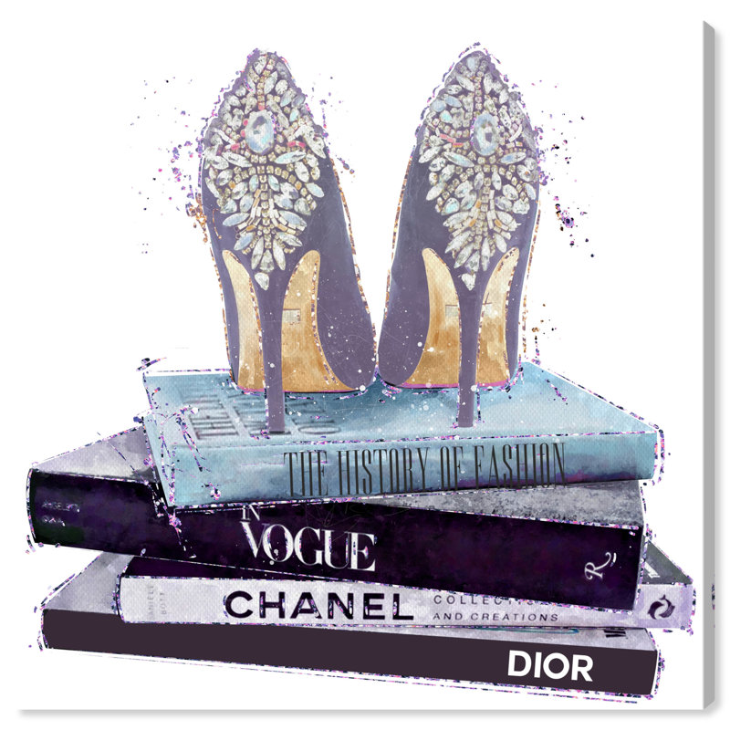 «Her Favorite Lavender Shoes» par Oliver Gal - impression sur toile tendue, L 12 po x H 12 po