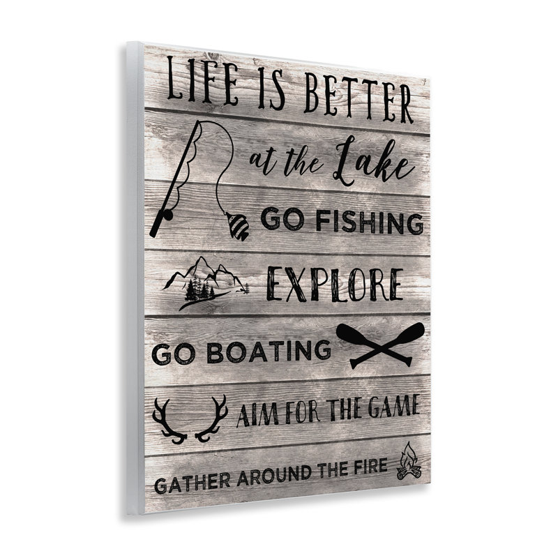 Plaque murale activités et phrases Lake, design par CAD Designs