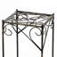 Support pour plante en métal 26,18 po, motif trèfle, fonte, entièrement assemblé, fissure, L 12,21 po x H H, métal carré noir / or, fabrication en fonte, noir / or, H