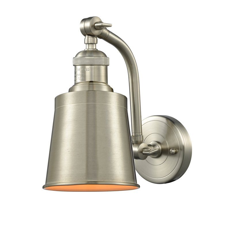 Lavender Hill Armed Sconce, Brushed Satin Nickel