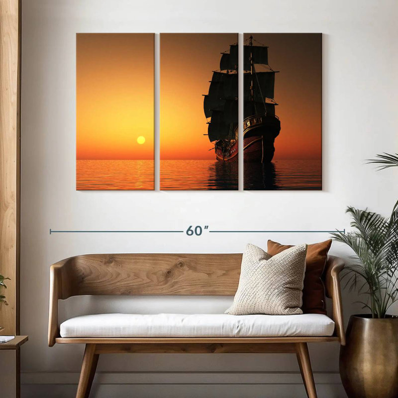 Mehar Old Merchant Ship, 32" H x 50" W