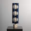 Bleu + blanc acrylique + métaux + lampes sur pied sans marbre-1988073872