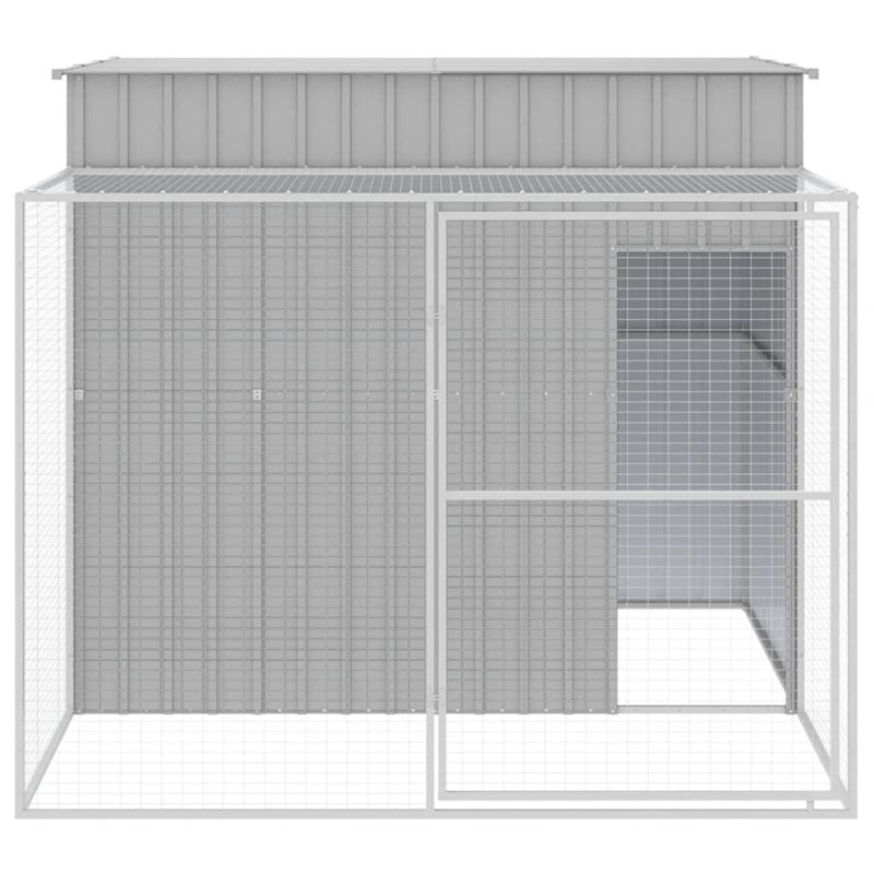 Niche pour chien en métal style iglo, Gris clair, H 71,3 po x l 84,3 po x P 99,6 po